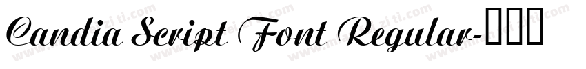 Candia Script Font Regular字体转换